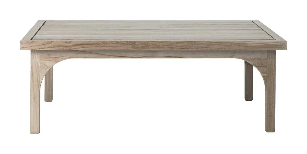 Serenique Sun Bleached Teak Patio Coffee Table-Outdoor Coffee Tables-Seasonal Living-LOOMLAN