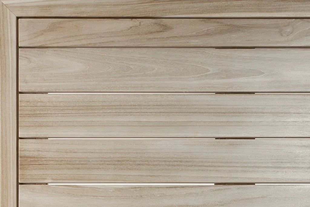 Serenique Sun Bleached Teak Patio Coffee Table-Outdoor Coffee Tables-Seasonal Living-LOOMLAN