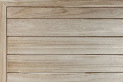 Serenique Sun Bleached Teak Patio Coffee Table-Outdoor Coffee Tables-Seasonal Living-LOOMLAN