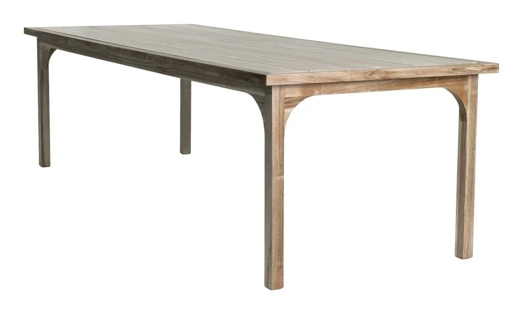 Serenique Sun Bleached Teak Patio Dining Table-Outdoor Dining Tables-Seasonal Living-LOOMLAN