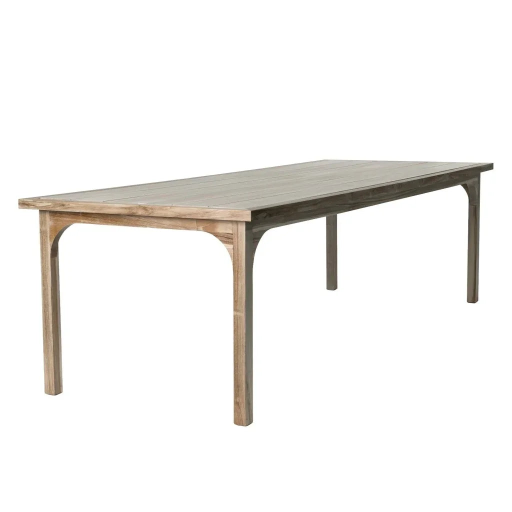 Serenique Sun Bleached Teak Patio Dining Table-Outdoor Dining Tables-Seasonal Living-LOOMLAN