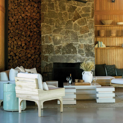 Serenique Sun Bleached Teak Patio Lounge Chair-Outdoor Lounge Chairs-Seasonal Living-LOOMLAN