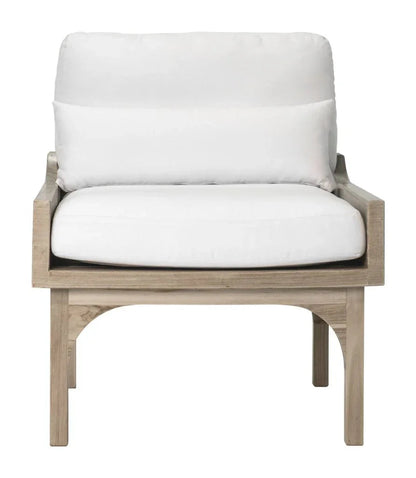 Serenique Sun Bleached Teak Patio Lounge Chair-Outdoor Lounge Chairs-Seasonal Living-LOOMLAN