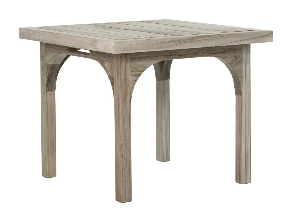 Serenique Sun Bleached Teak Patio Side Table - LOOMLAN - Seasonal Living - Outdoor Side Tables