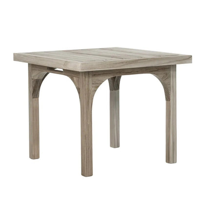 Serenique Sun Bleached Teak Patio Side Table - LOOMLAN - Seasonal Living - Outdoor Side Tables