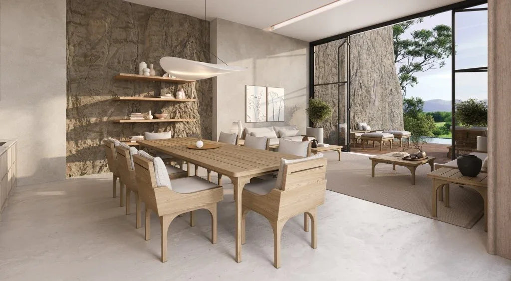 Serenique Teak Patio Dining Chair (Set Of 2)-Outdoor Dining Chairs-Seasonal Living-LOOMLAN