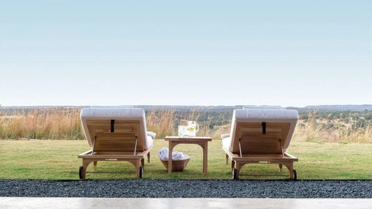 Serenique Teak Patio Pool Chaise (Set Of 2)-Outdoor Chaises-Seasonal Living-LOOMLAN