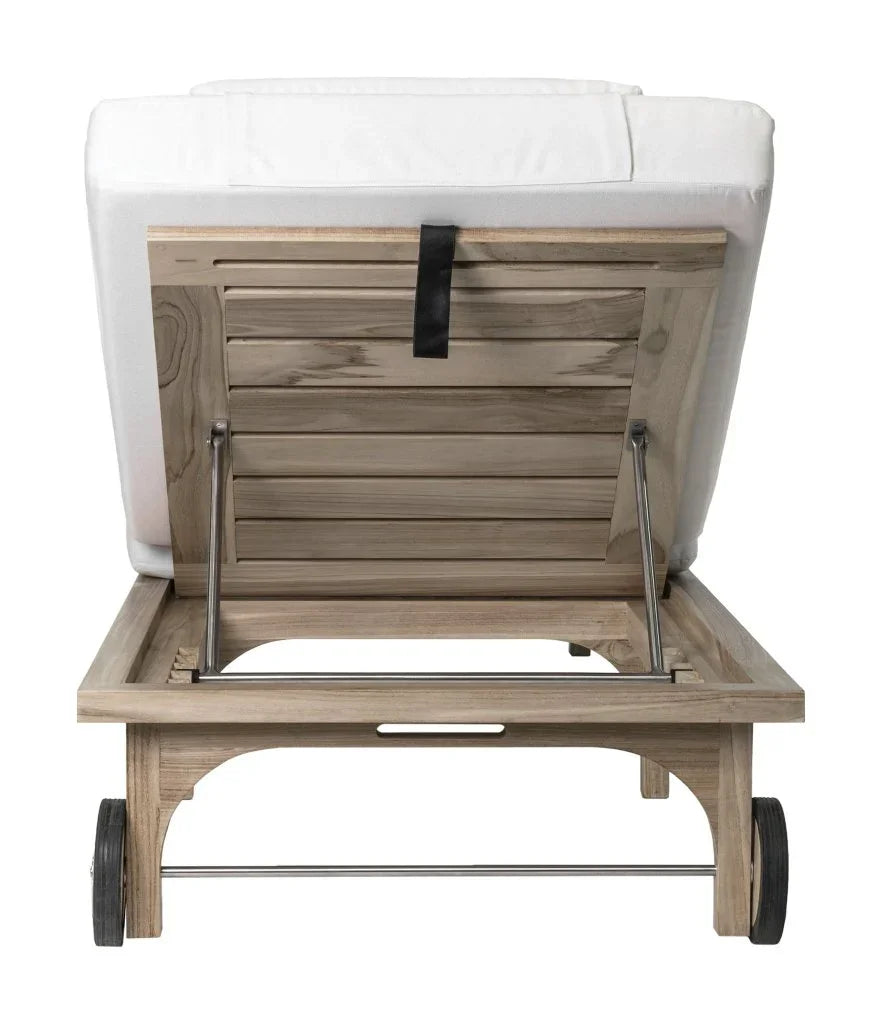 Serenique Teak Patio Pool Chaise (Set Of 2)-Outdoor Chaises-Seasonal Living-LOOMLAN