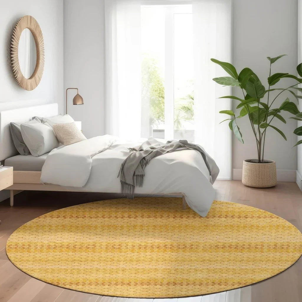 Serenith Gold Washable Indoor - Outdoor Rug - LOOMLAN - LOOMLAN Rugs - Outdoor Rugs