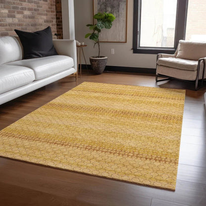 Serenith Gold Washable Indoor - Outdoor Rug - LOOMLAN - LOOMLAN Rugs - Outdoor Rugs
