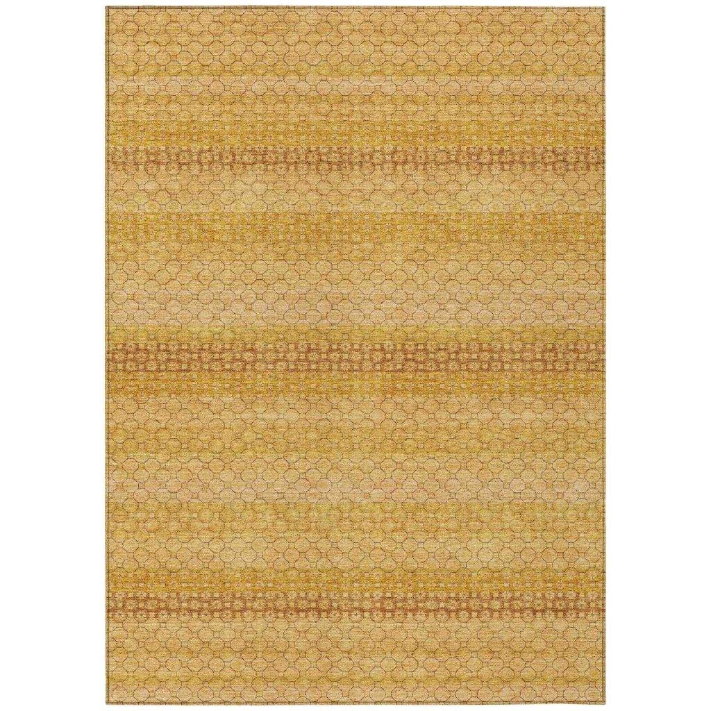 Serenith Gold Washable Indoor - Outdoor Rug - LOOMLAN - LOOMLAN Rugs - Outdoor Rugs