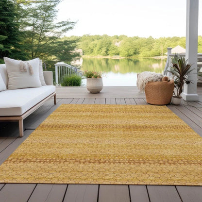 Serenith Gold Washable Indoor - Outdoor Rug - LOOMLAN - LOOMLAN Rugs - Outdoor Rugs