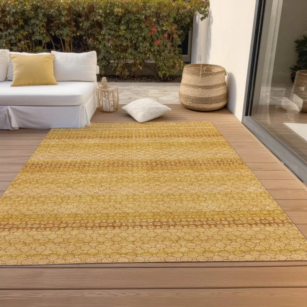Serenith Gold Washable Indoor - Outdoor Rug - LOOMLAN - LOOMLAN Rugs - Outdoor Rugs