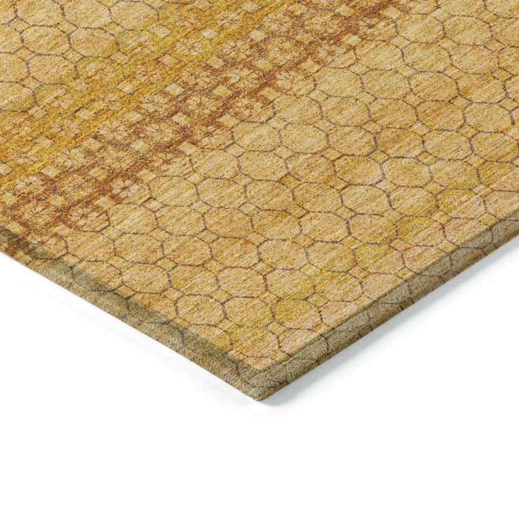 Serenith Gold Washable Indoor - Outdoor Rug - LOOMLAN - LOOMLAN Rugs - Outdoor Rugs