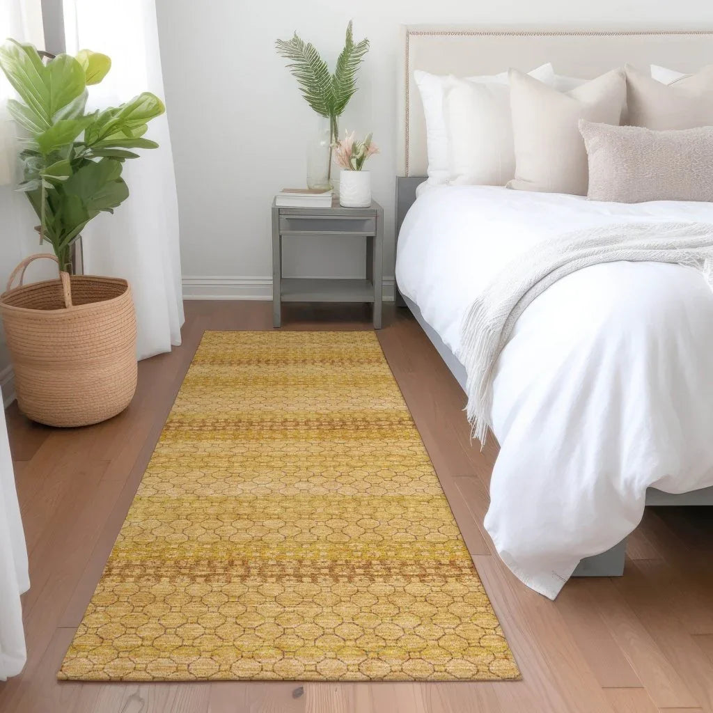 Serenith Gold Washable Indoor - Outdoor Rug - LOOMLAN - LOOMLAN Rugs - Outdoor Rugs