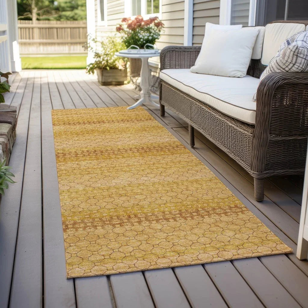 Serenith Gold Washable Indoor - Outdoor Rug - LOOMLAN - LOOMLAN Rugs - Outdoor Rugs