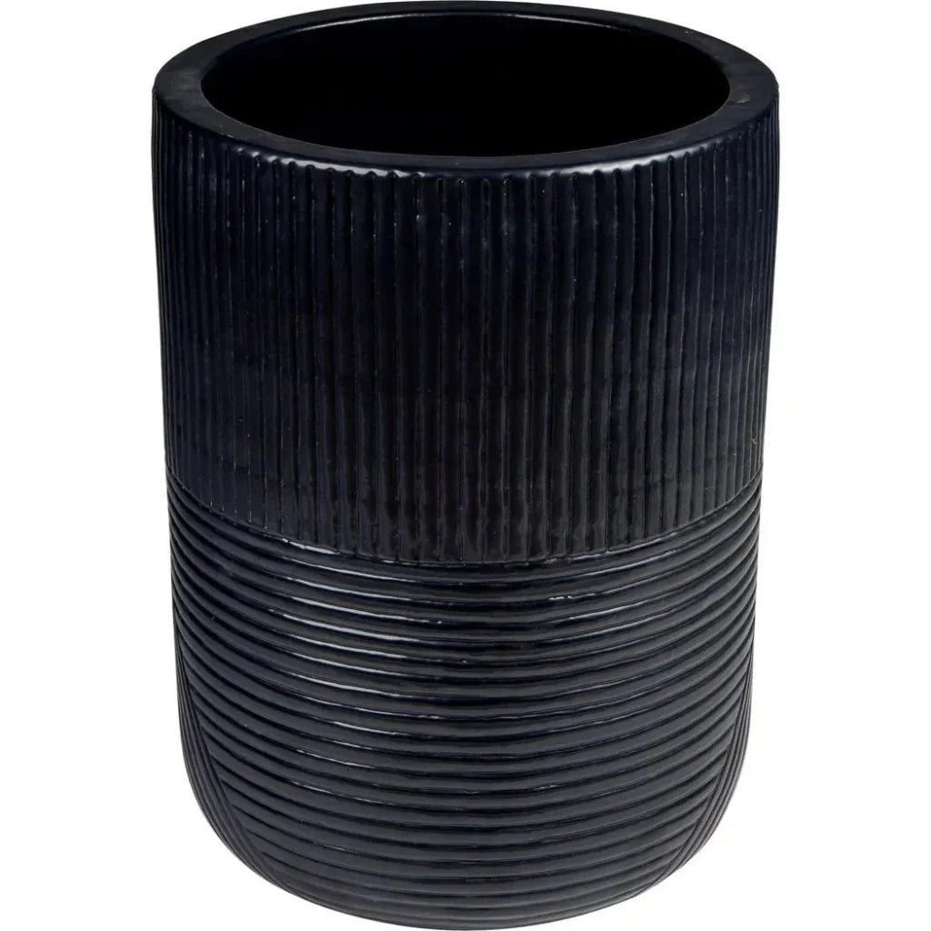 Serenity Black Outdoor Planter Set of 2 - LOOMLAN - Seasonal Living - Planters