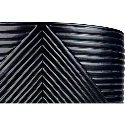 Serenity Black Outdoor Planter Set of 2 - LOOMLAN - Seasonal Living - Planters