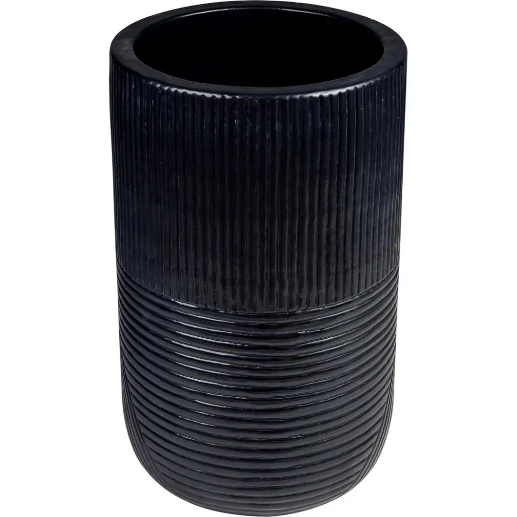 Serenity Black Outdoor Planter Set of 2 - LOOMLAN - Seasonal Living - Planters