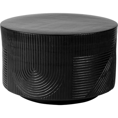 Serenity Black Outdoor Round Table - 24" Tall - LOOMLAN - Seasonal Living - Outdoor Side Tables