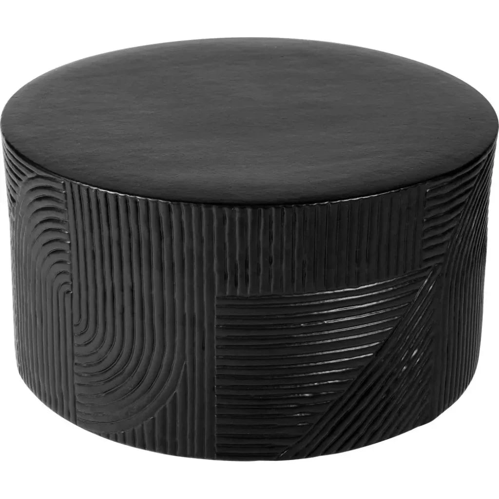 Serenity Black Outdoor Round Table - 24" Tall - LOOMLAN - Seasonal Living - Outdoor Side Tables