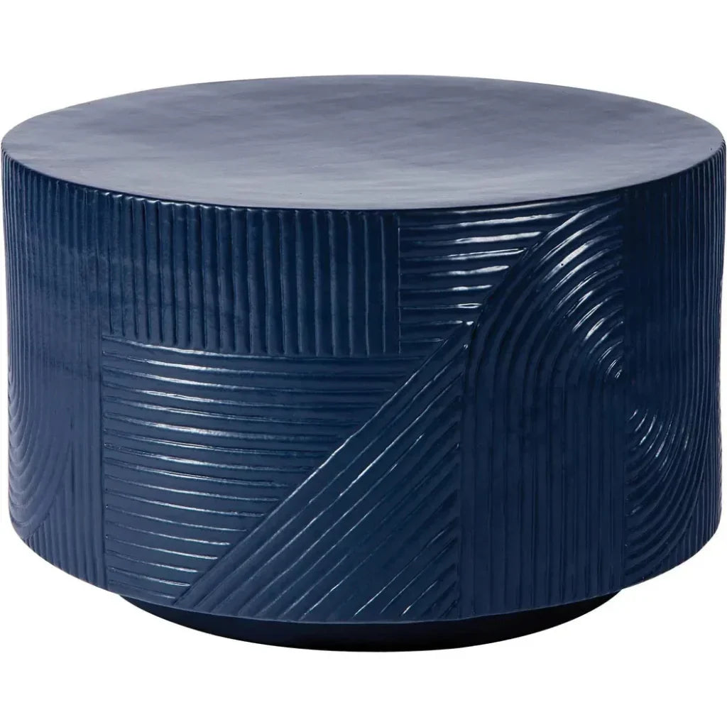 Serenity BlueOutdoor Round Table - 24" Tall - LOOMLAN - Seasonal Living - Outdoor Side Tables