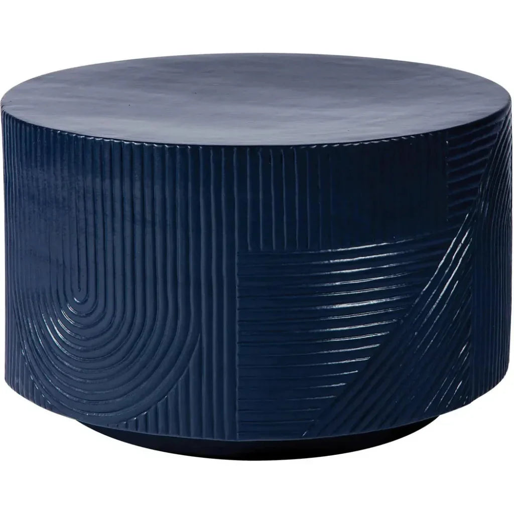 Serenity BlueOutdoor Round Table - 24" Tall - LOOMLAN - Seasonal Living - Outdoor Side Tables