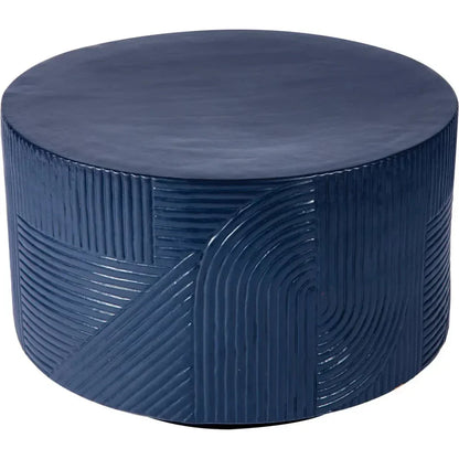 Serenity BlueOutdoor Round Table - 24" Tall - LOOMLAN - Seasonal Living - Outdoor Side Tables