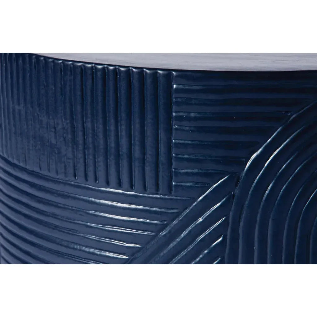 Serenity BlueOutdoor Round Table - 24" Tall - LOOMLAN - Seasonal Living - Outdoor Side Tables