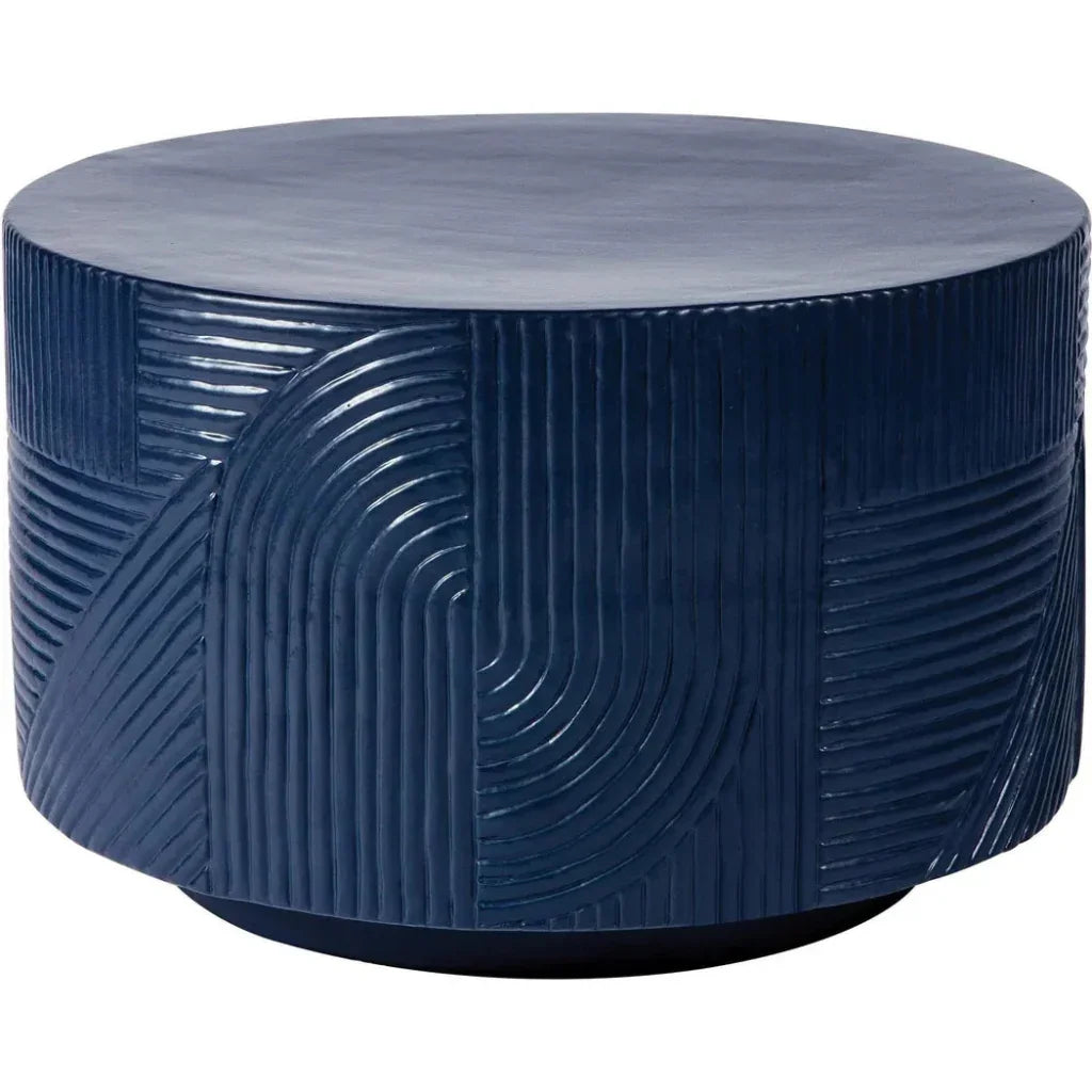 Serenity BlueOutdoor Round Table - 24" Tall - LOOMLAN - Seasonal Living - Outdoor Side Tables