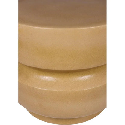 Serenity Ceramic Brown Outdoor Side Table - Medium-Garden Stools-Seasonal Living-LOOMLAN