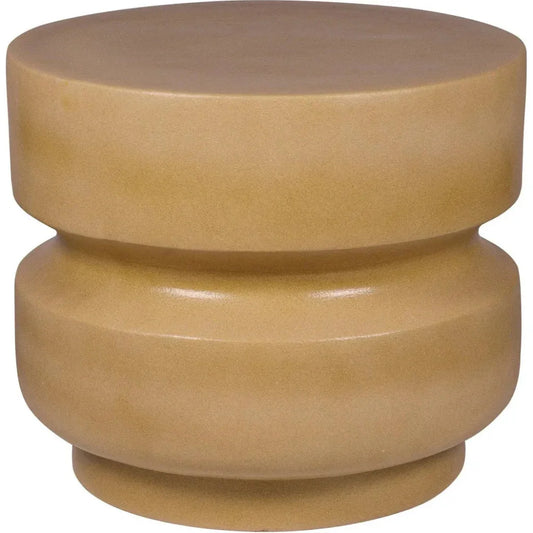 Serenity Ceramic Brown Outdoor Side Table - Medium-Garden Stools-Seasonal Living-LOOMLAN