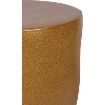 Serenity Ceramic Brown Outdoor Side Table - Tall - LOOMLAN - Seasonal Living - Outdoor Side Tables