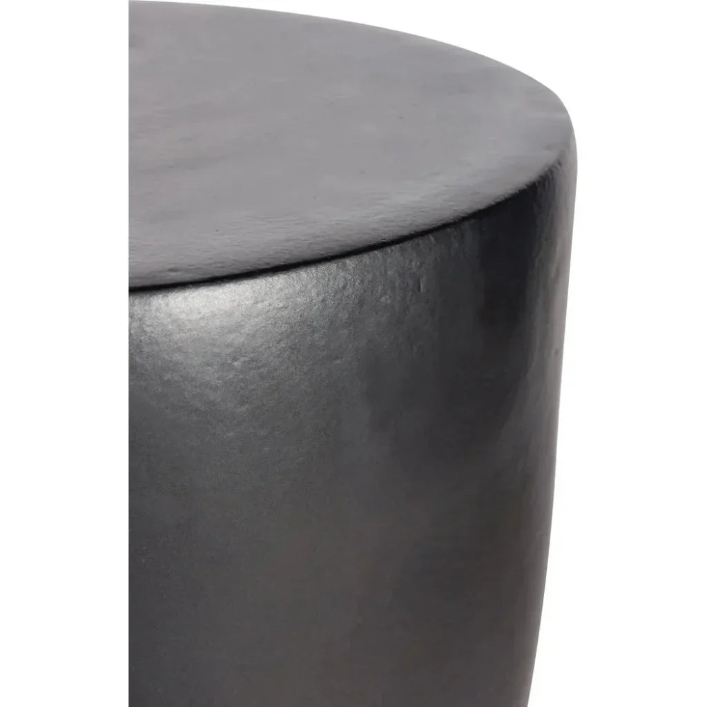 Serenity Ceramic Grey Outdoor Side Table - Medium - LOOMLAN - Seasonal Living - Outdoor Side Tables