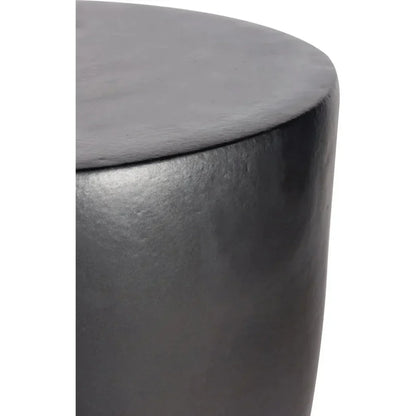 Serenity Ceramic Grey Outdoor Side Table - Medium - LOOMLAN - Seasonal Living - Outdoor Side Tables