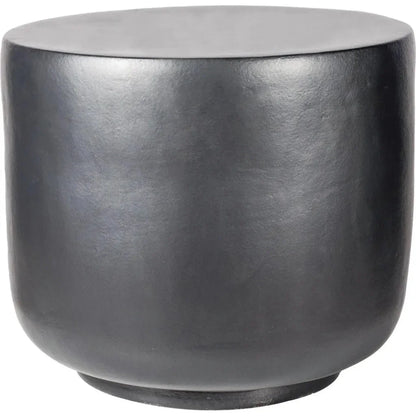 Serenity Ceramic Grey Outdoor Side Table - Medium - LOOMLAN - Seasonal Living - Outdoor Side Tables