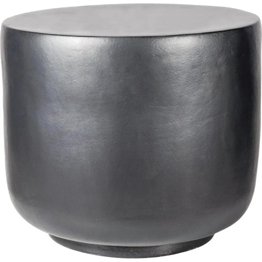 Serenity Ceramic Grey Outdoor Side Table - Medium - LOOMLAN - Seasonal Living - Outdoor Side Tables