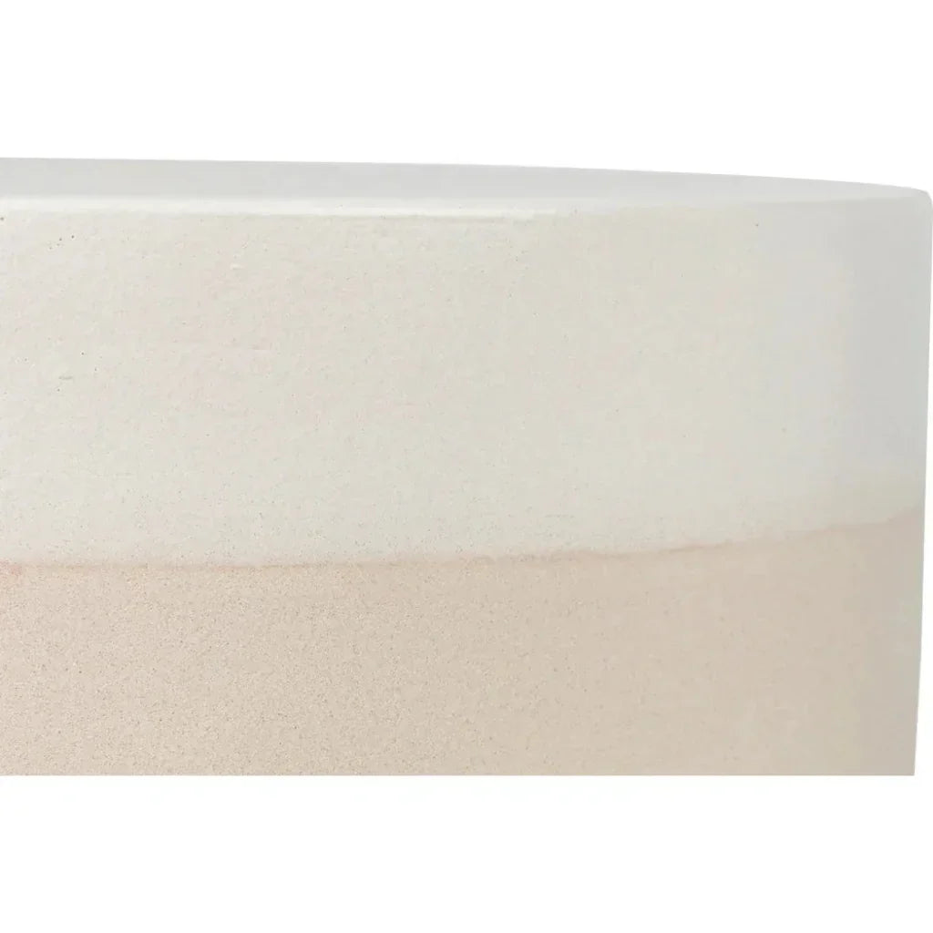 Serenity Grazed Side Table White Outdoor Accent Table - LOOMLAN - Seasonal Living - Outdoor Side Tables