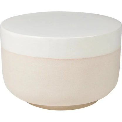 Serenity Grazed Side Table White Outdoor Accent Table - LOOMLAN - Seasonal Living - Outdoor Side Tables