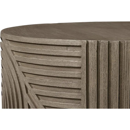 Serenity Round Drum Table - Brown Outdoor Accent Table - LOOMLAN - Seasonal Living - Outdoor Side Tables