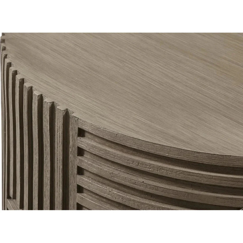 Serenity Round Drum Table - Brown Outdoor Accent Table - LOOMLAN - Seasonal Living - Outdoor Side Tables