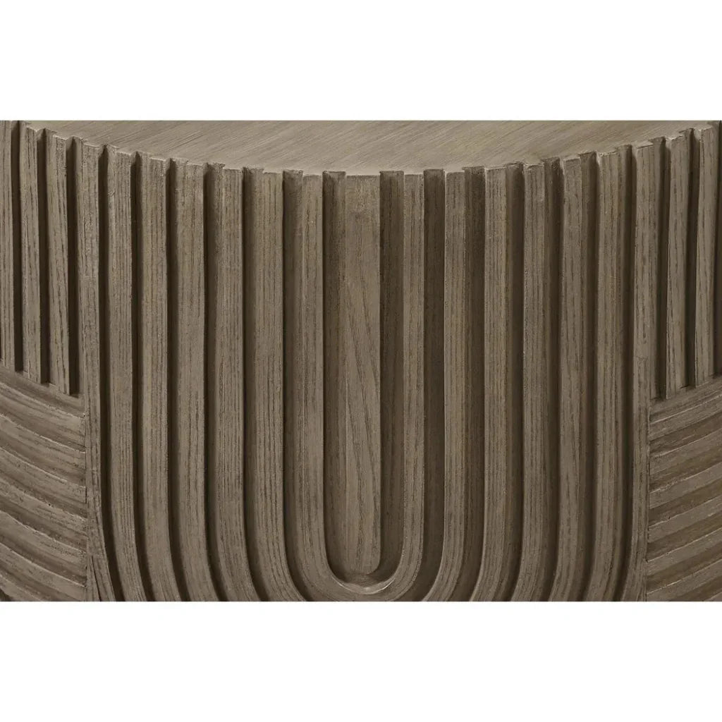 Serenity Round Drum Table - Brown Outdoor Accent Table - LOOMLAN - Seasonal Living - Outdoor Side Tables