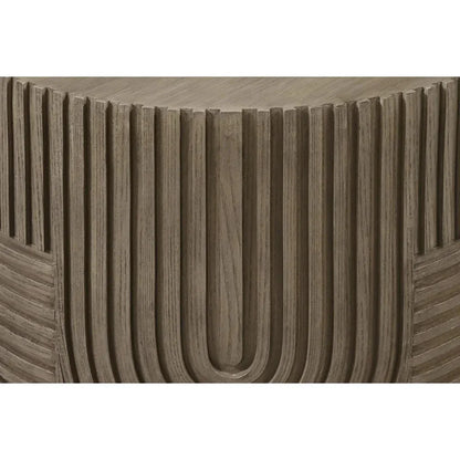 Serenity Round Drum Table - Brown Outdoor Accent Table - LOOMLAN - Seasonal Living - Outdoor Side Tables