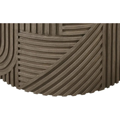 Serenity Round Drum Table - Brown Outdoor Accent Table - LOOMLAN - Seasonal Living - Outdoor Side Tables