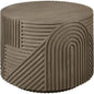 Serenity Round Drum Table - Brown Outdoor Accent Table - LOOMLAN - Seasonal Living - Outdoor Side Tables