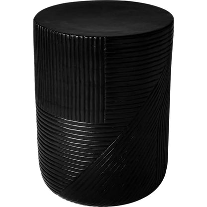 Serenity Side Table 14" Black Outdoor Accent Table - LOOMLAN - Seasonal Living - Outdoor Side Tables