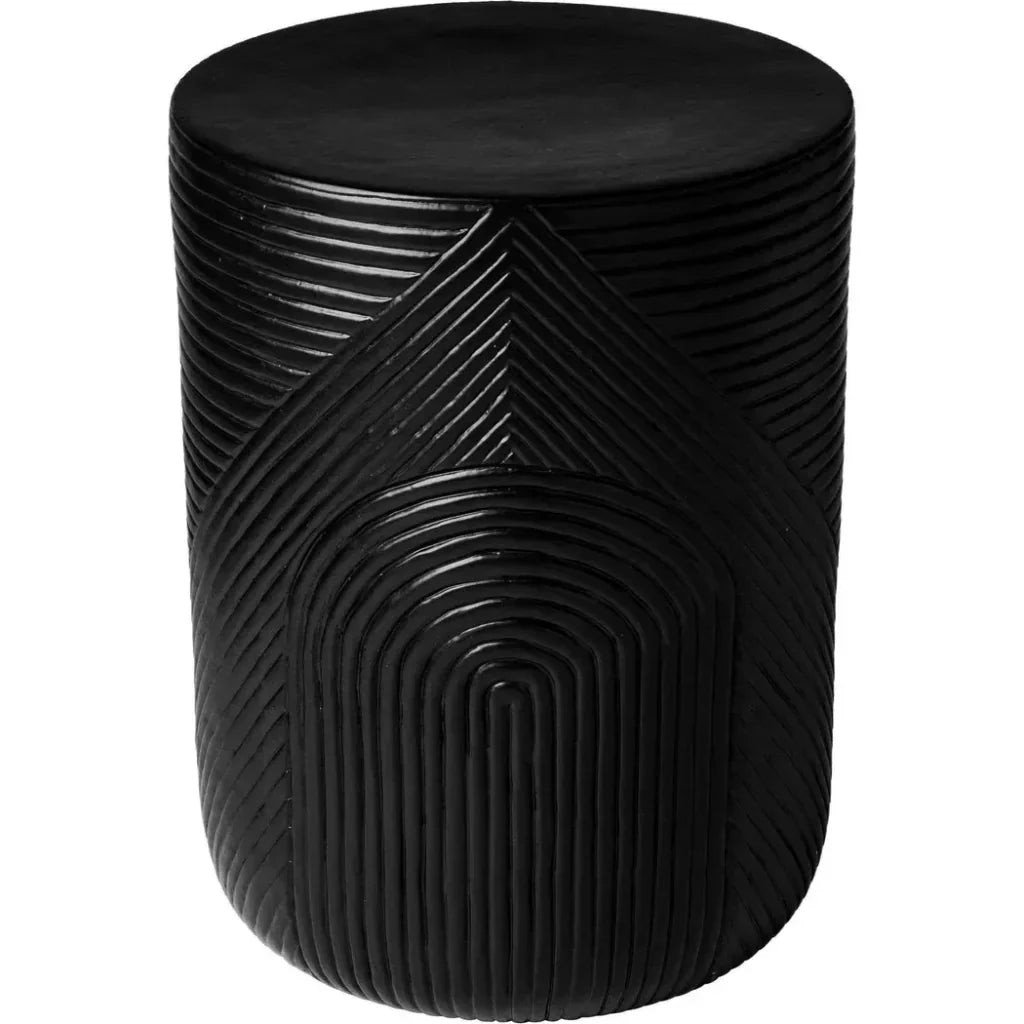 Serenity Side Table 14" Black Outdoor Accent Table - LOOMLAN - Seasonal Living - Outdoor Side Tables