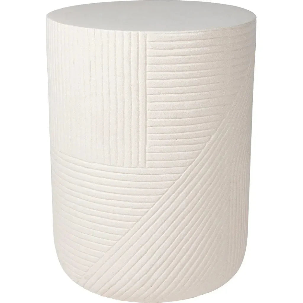 Serenity Side Table 14" - White Outdoor Accent Table - LOOMLAN - Seasonal Living - Outdoor Side Tables