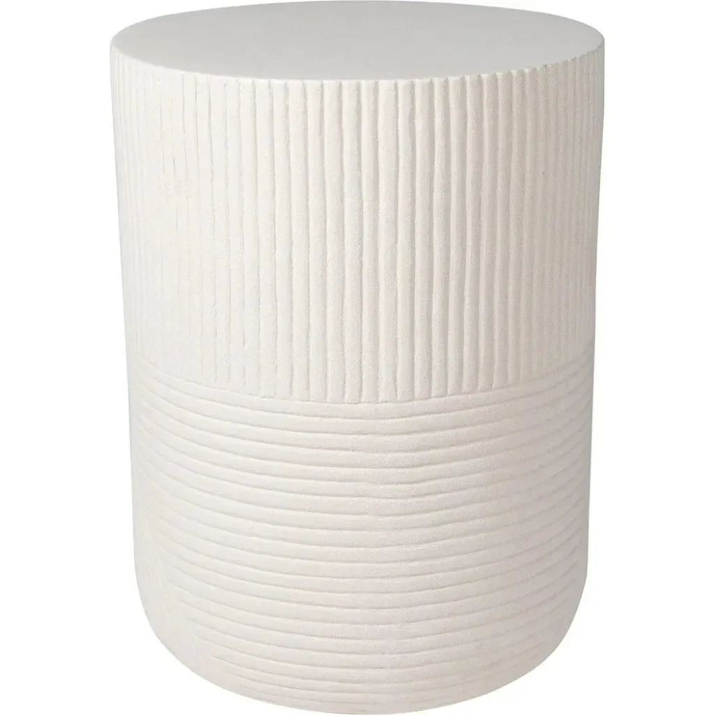 Serenity Side Table 14" - White Outdoor Accent Table - LOOMLAN - Seasonal Living - Outdoor Side Tables