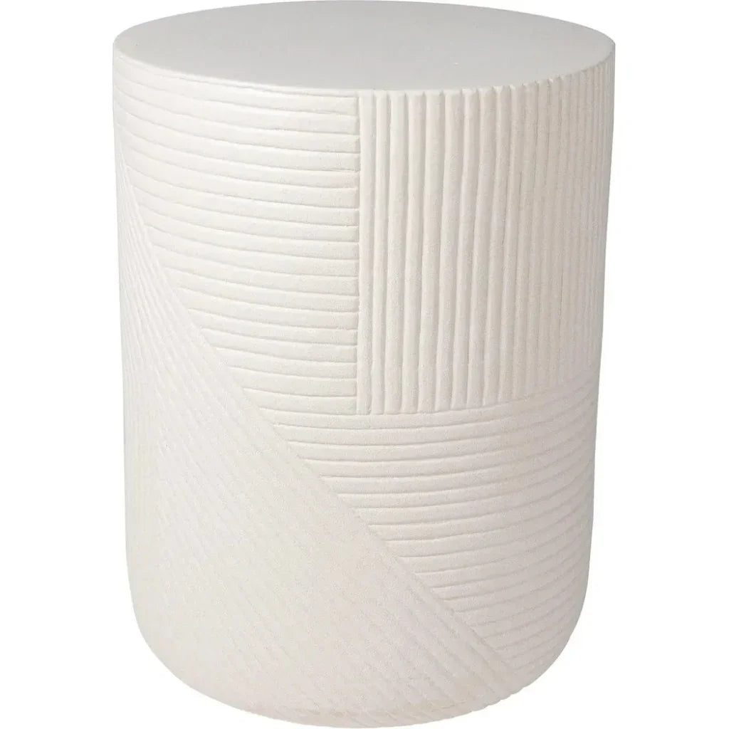 Serenity Side Table 14" - White Outdoor Accent Table - LOOMLAN - Seasonal Living - Outdoor Side Tables